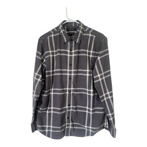 Banana Republic Charcoal Checkered Shirt Size L